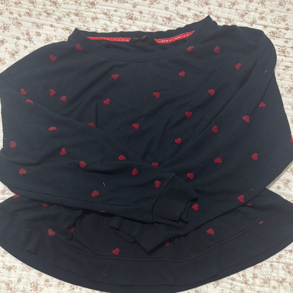 Jane and Delancey Black Boxy Long Sleeve Sweatshirt